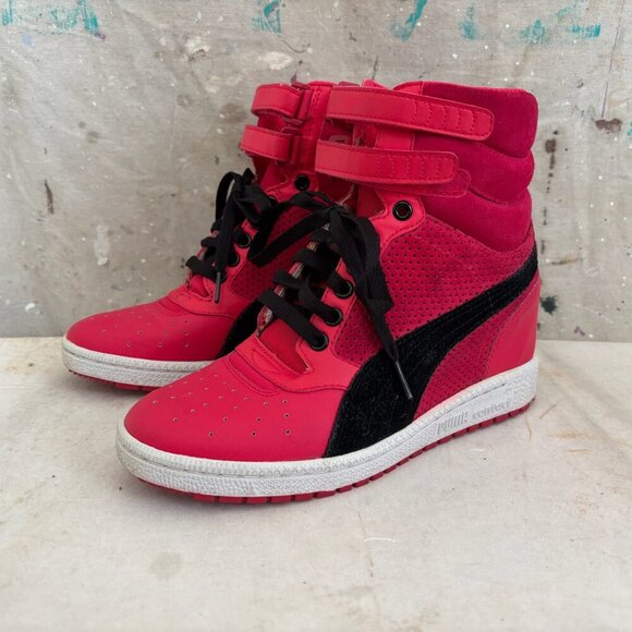 Puma Shoes - Puma Sky Wedge Heeled High Top Contact Sneakers